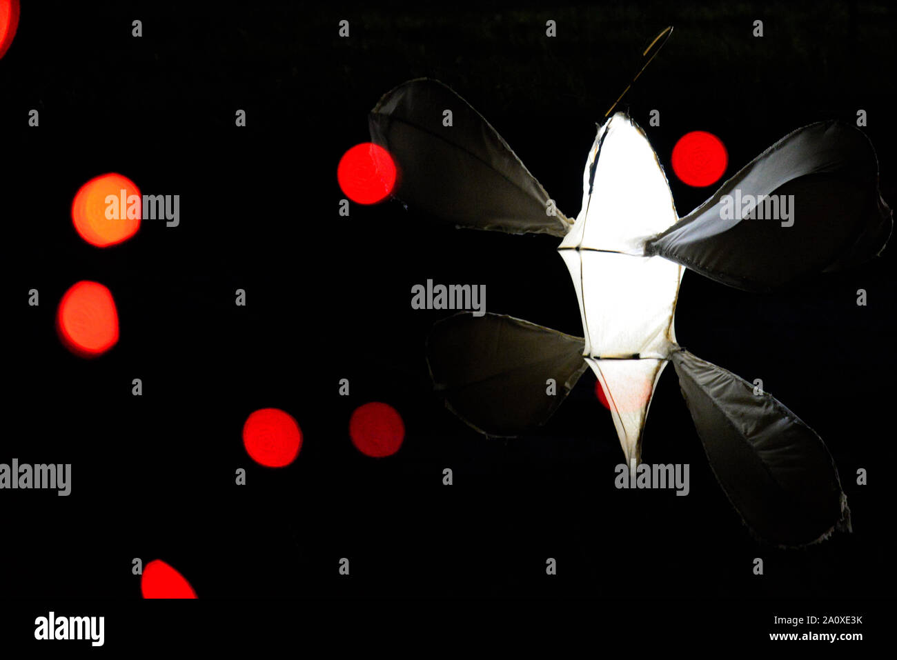 Trail of Lights Night Illumination Festival, Melbourne Australia Stock