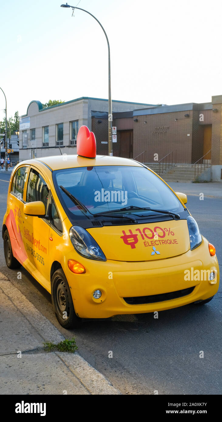 Electrical Delivery Car Montreal Canada Stock Photo Alamy