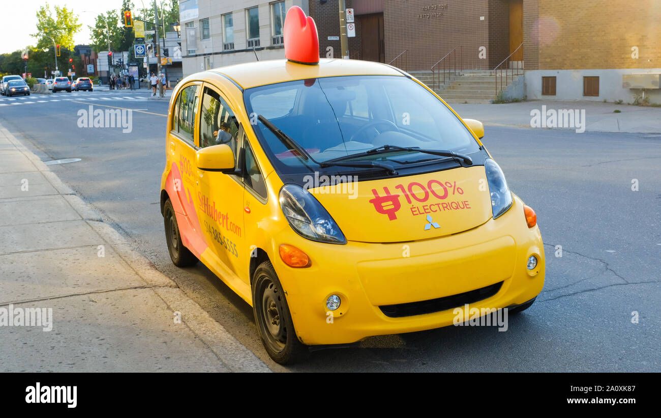 Electrical Delivery Car Montreal Canada Stock Photo Alamy