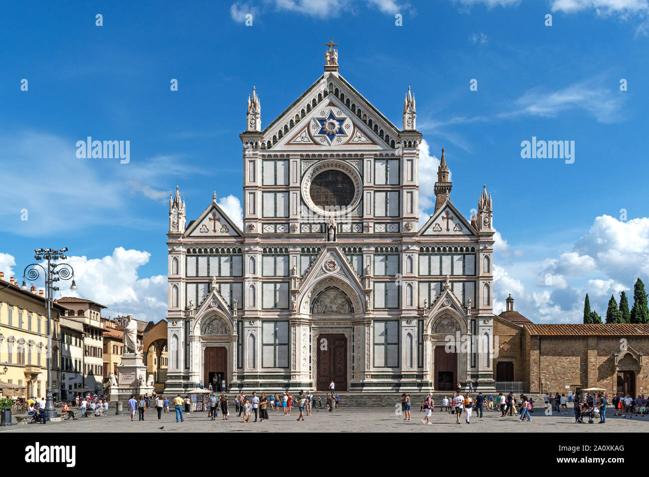The Basilica di Santa Croce is the principal Franciscan church in Florence, tuscany, Italy, Stock Photo