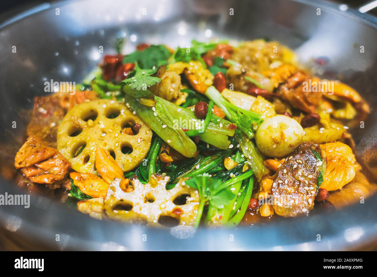 Spicy dry hot pot or dry pot, a chinese dish Stock Photo Alamy