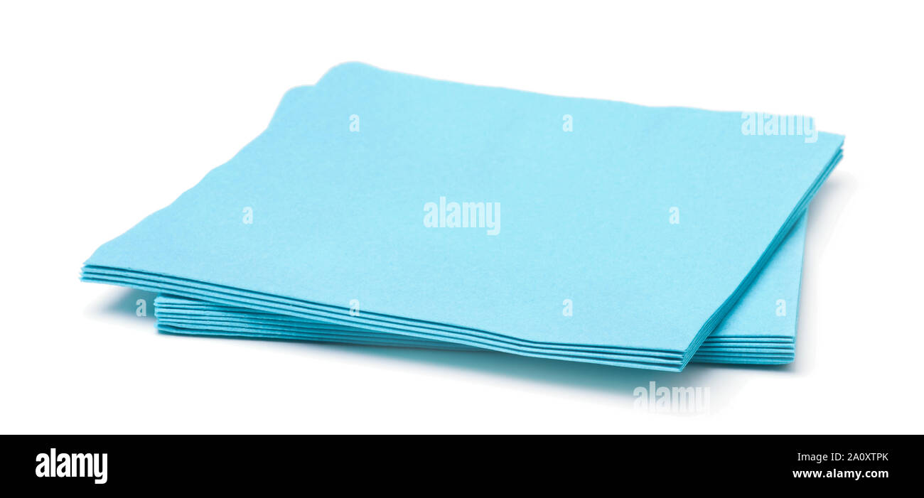 Blue Paper Napkins Isolated On White Background Stock Photo Alamy Blue paper napkins isolated on white background stock photo alamy