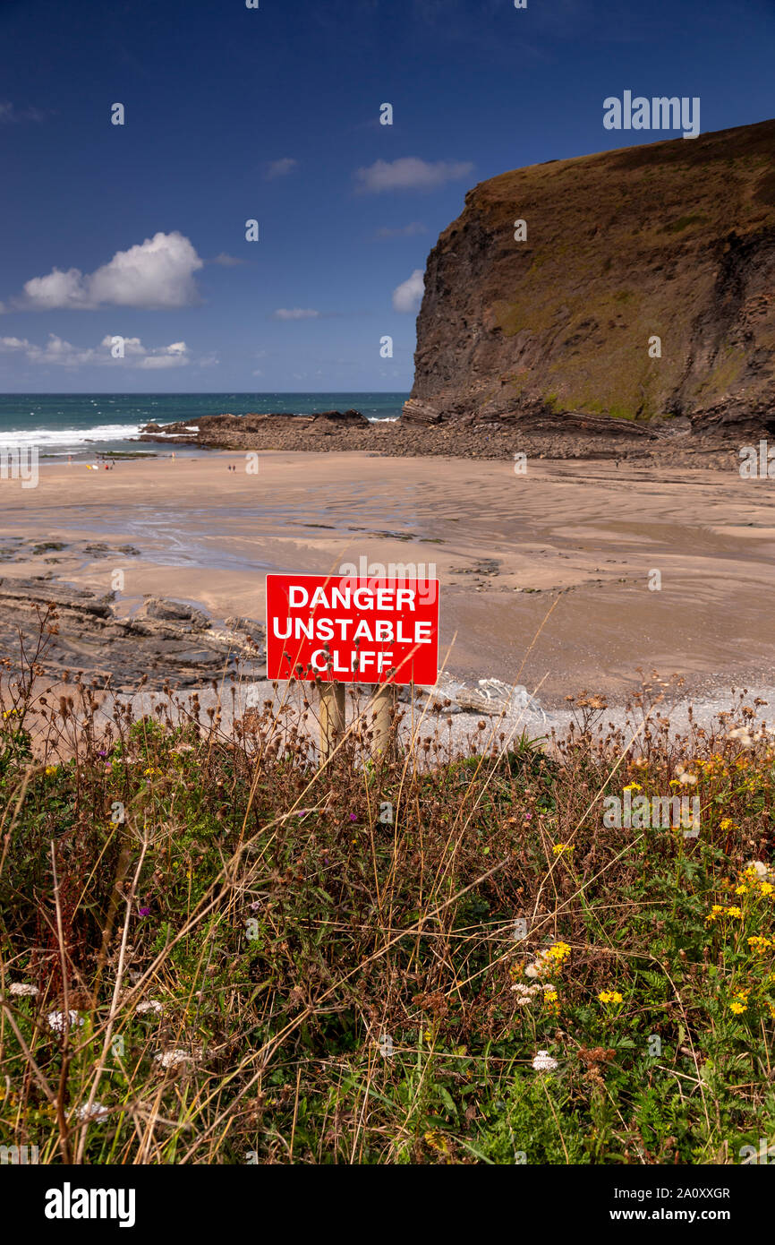 Crackington Haven beach on the north coast of Cornwall, England Stock Photo