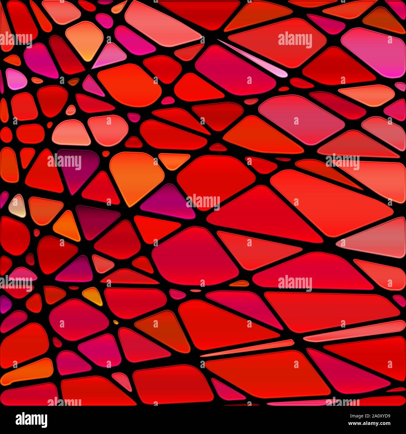 abstract vector stained-glass mosaic background - bright red Stock ...