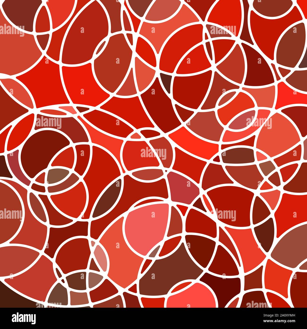 abstract vector stained-glass mosaic background - red circles Stock ...