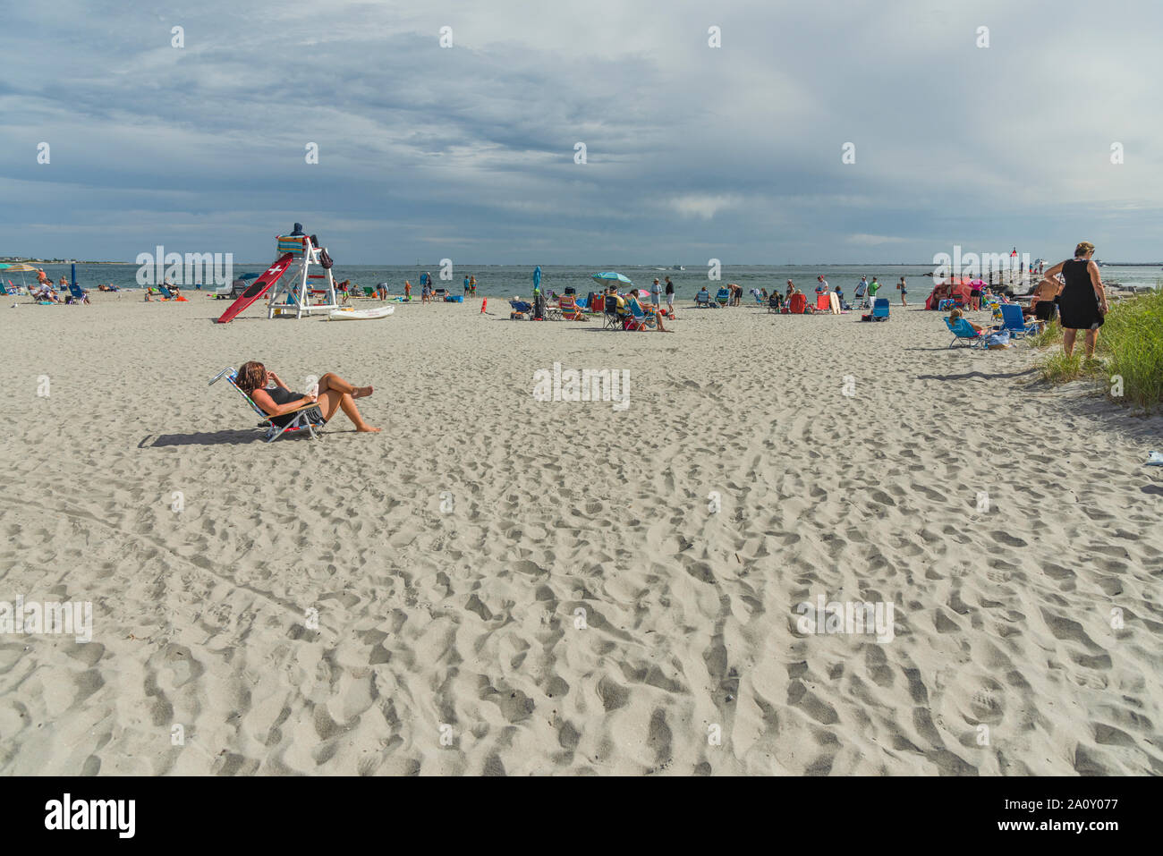 Salty Brine State Beach Point Judith Galilee Rhode Island USA Stock