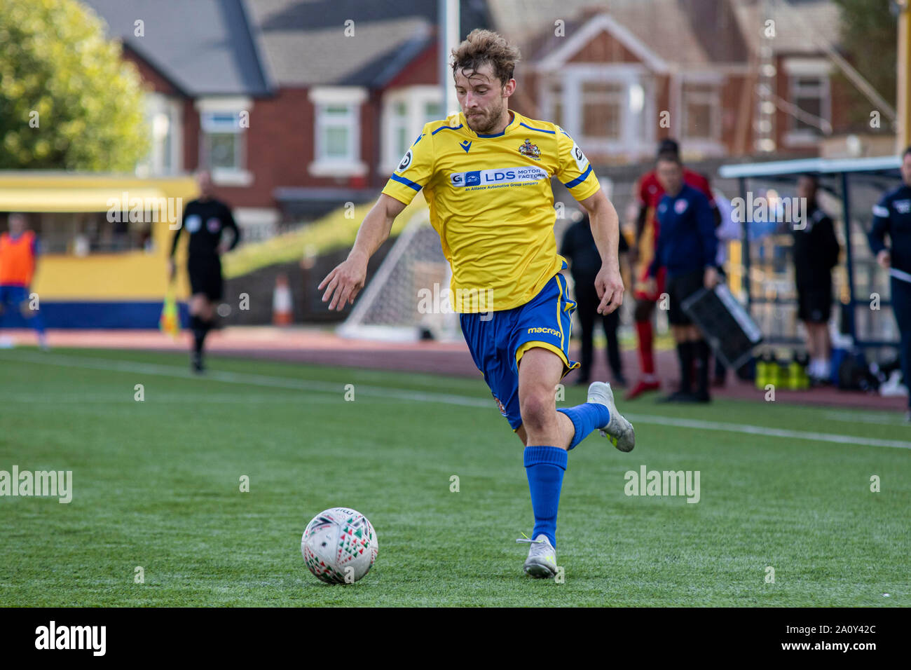 Chris Hugh of Barry Town. Barry Town United v Cefn Druids JD Cymru
