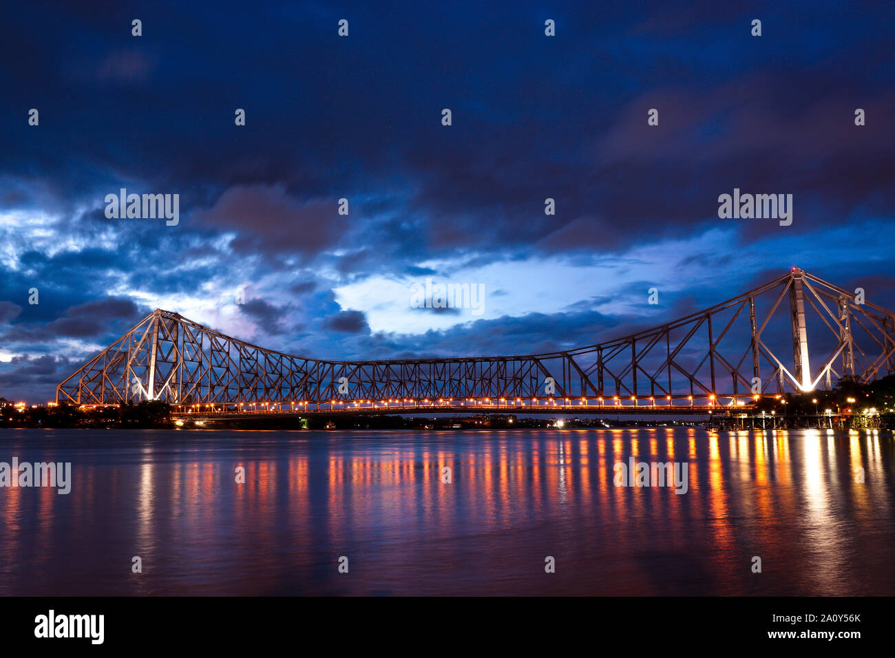 Kolkata Bridge At Night Kolkata Bridge At Night
