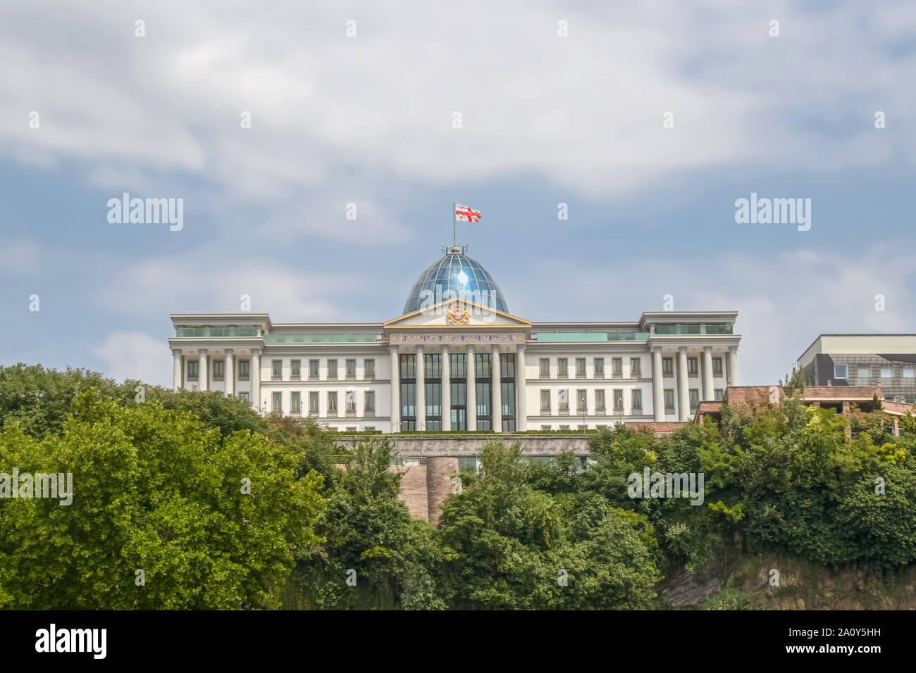 7-19-2019 Tbilisi Georgia - The Ceremonial Palace of Georgia and Avlabari Presidential Residence - the executive body of administration of President o Stock Photo