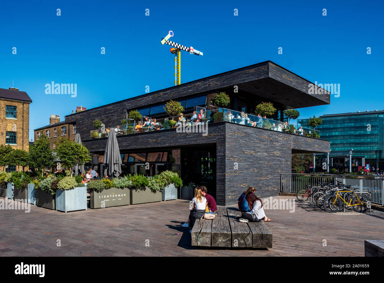 The Lighterman Brasserie Granary Square Kings Cross London - Modern British gastropub Stock Photo