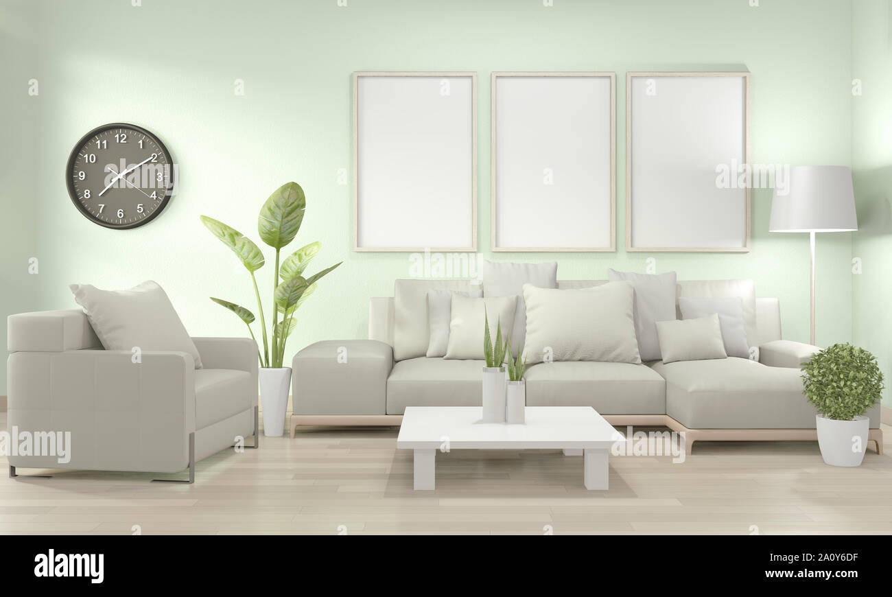 Download Mock Up Poster Frame In Living Room With Yellow Sofa And Decoration Plants On Floor Wooden 3d Rendering Stock Photo Alamy PSD Mockup Templates