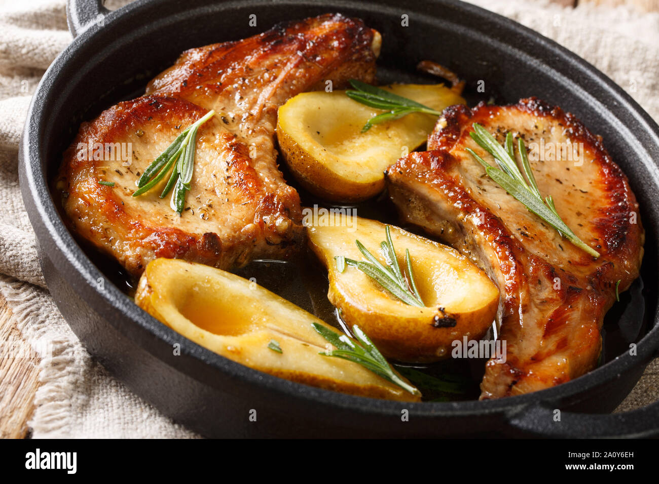Pork tenderloin pear sauce hi-res stock photography and images - Alamy