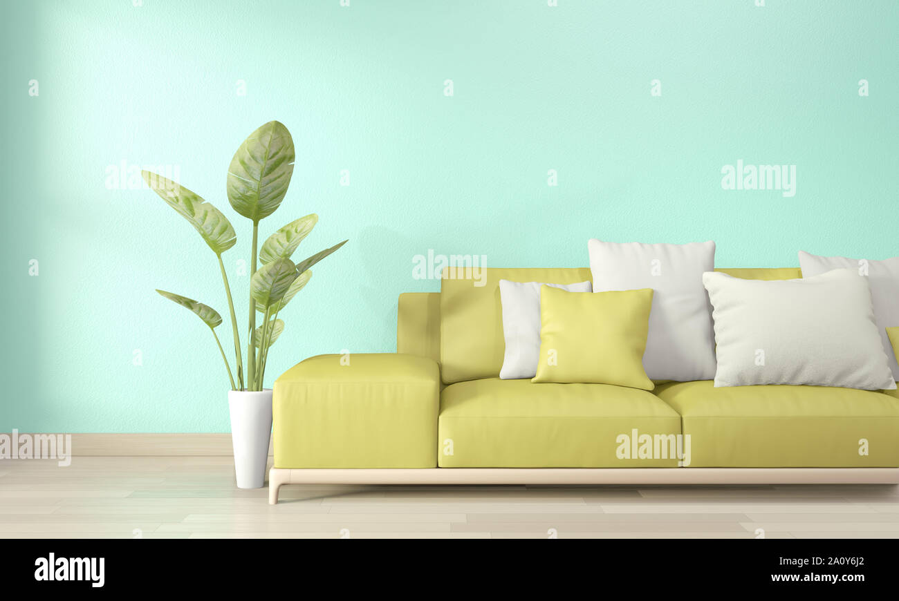 Download Mock Up Poster Frame In Living Room With Yellow Sofa And Decoration Plants On Floor Wooden 3d Rendering Stock Photo Alamy PSD Mockup Templates
