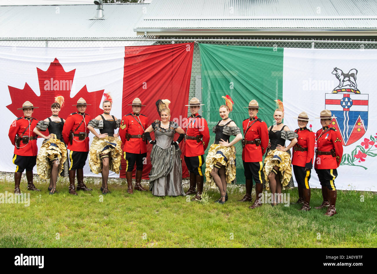 North America; Canada; Yukon Territory; Yukon River; Canada Day Parade ...