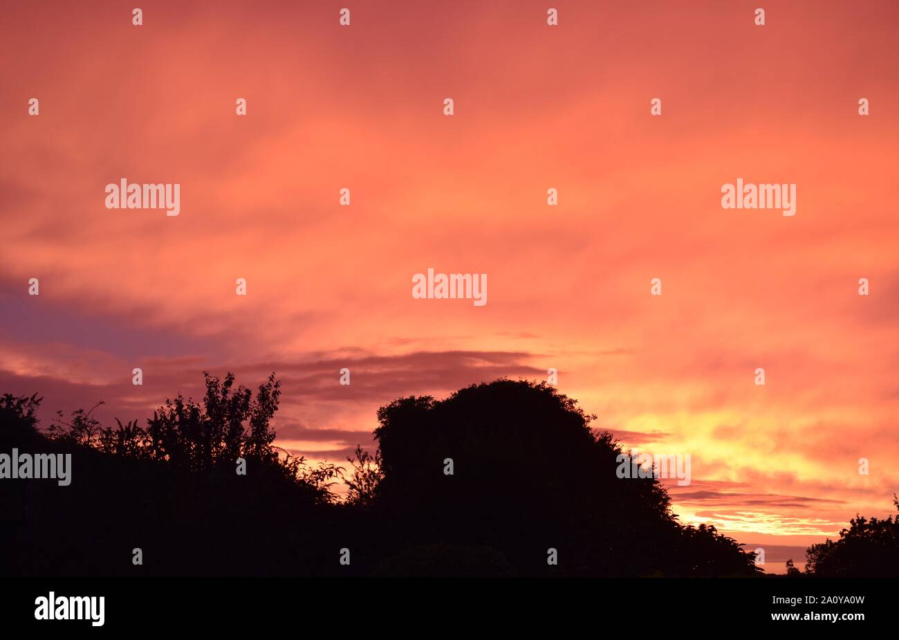 Amazing sky 22.9.19 7pm Little Cressingham Stock Photo