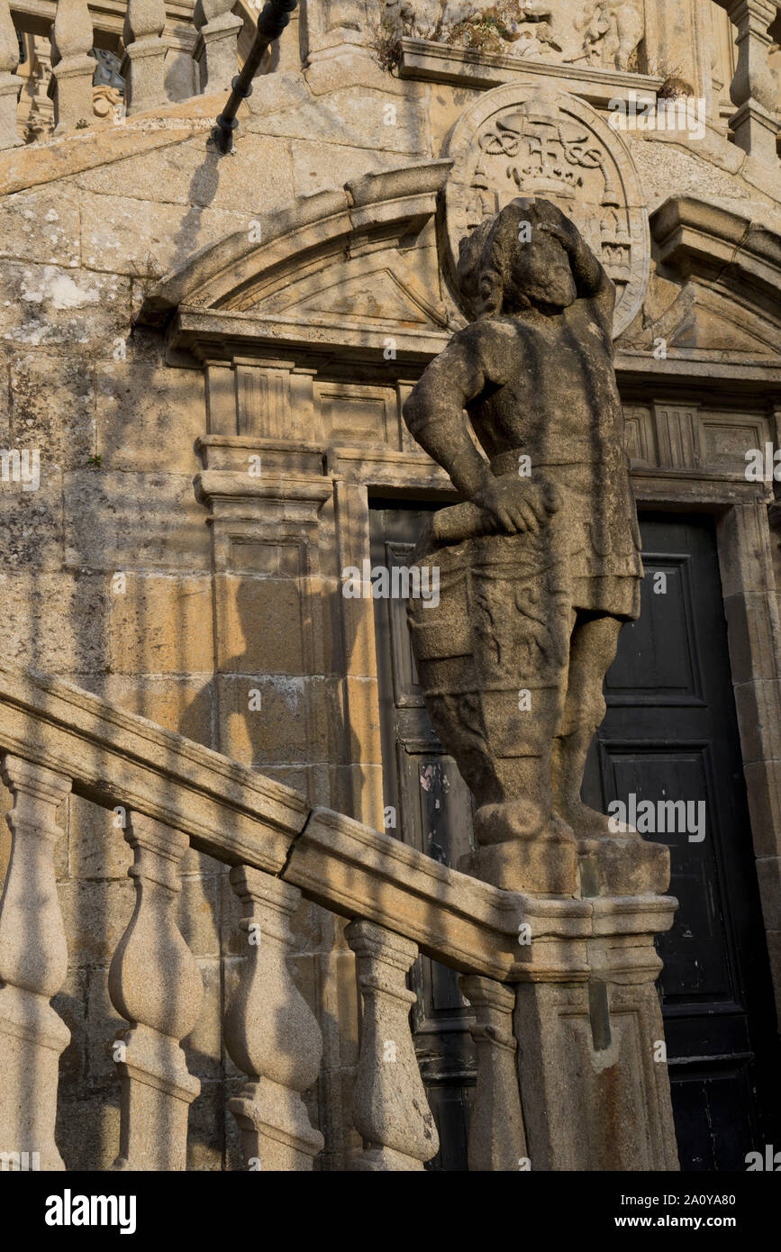 Santiago de Compostela cathedral at the end of the Camino de Santiago (St. James' Way) route ,Spain, Europe Stock Photo