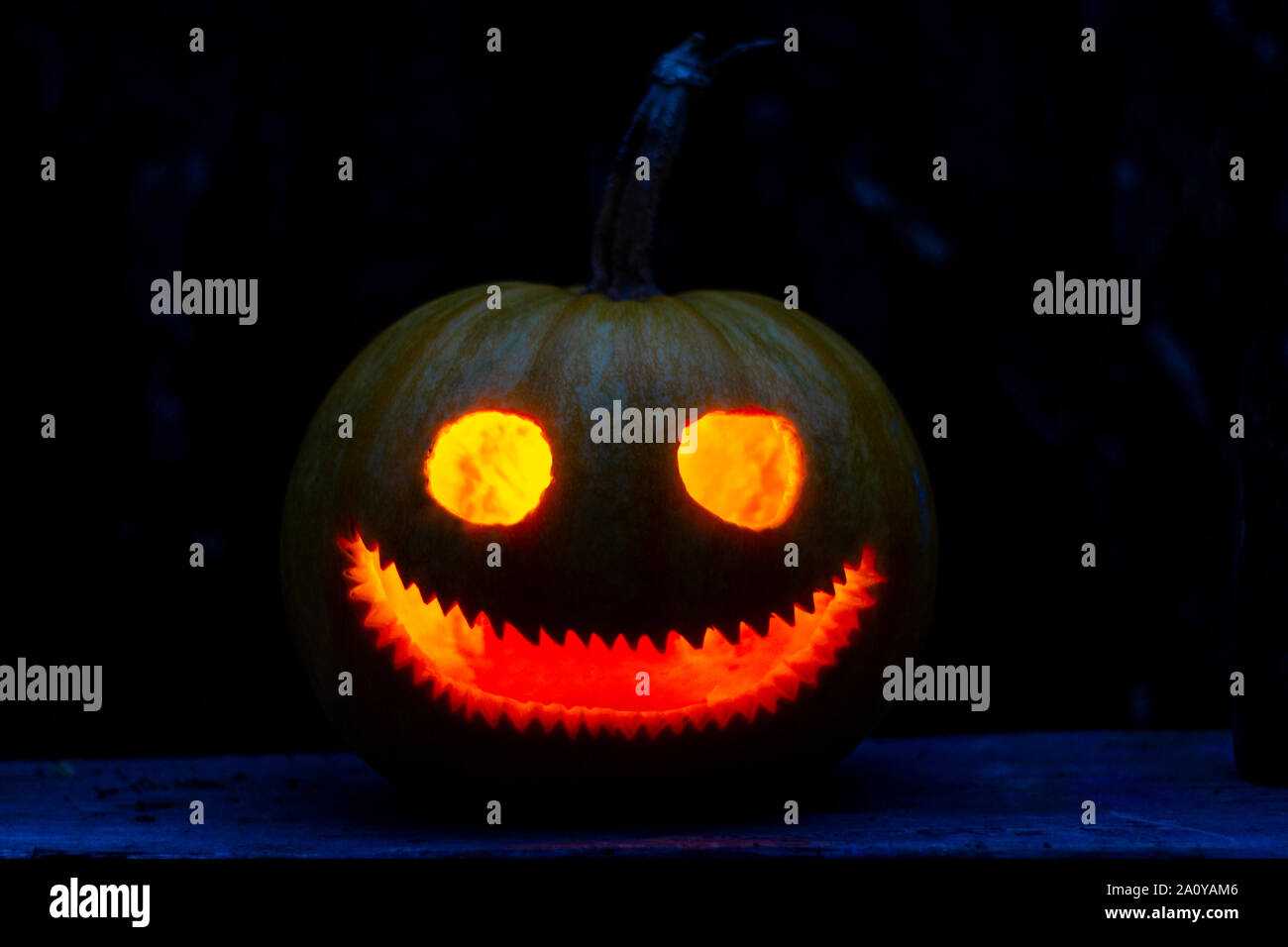 funny pumpkin head in the dark,feast Stock Photo - Alamy