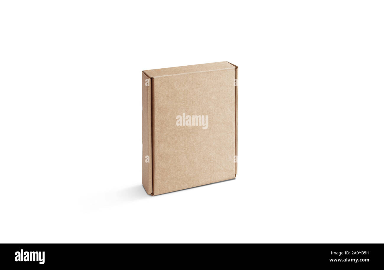 Blank craft accessory box mockup stand isolated Stock Photo