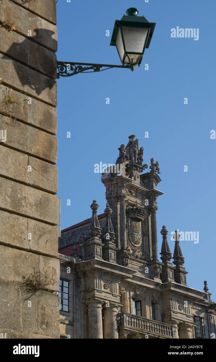 Santiago de Compostela cathedral at the end of the Camino de Santiago (St. James' Way) route ,Spain, Europe Stock Photo