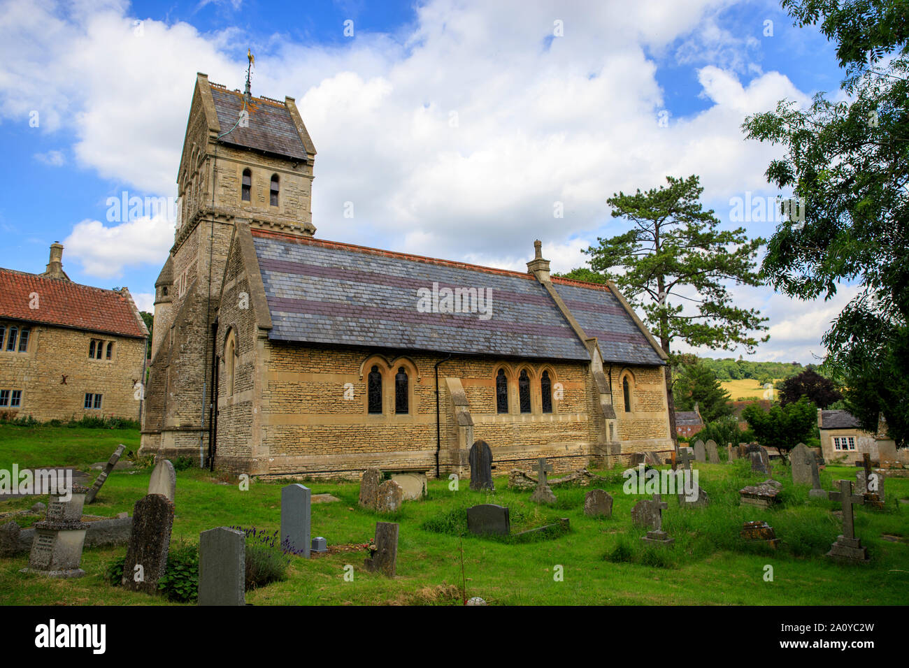 St Michael's Church, Monkton Combe, Bath Stock Photo Alamy