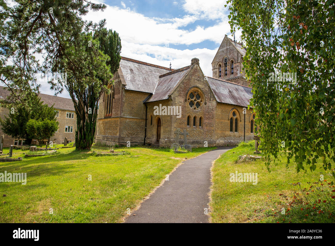 St Michael's Church, Monkton Combe, Bath Stock Photo Alamy