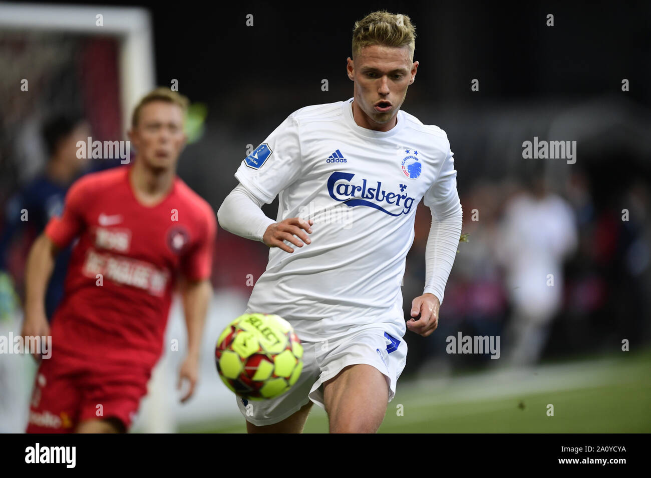 Copenhagen, Denmark. 22nd Sep, 2019. Viktor Fischer, FC Copenhagen during  the Superleague soccer match between FC