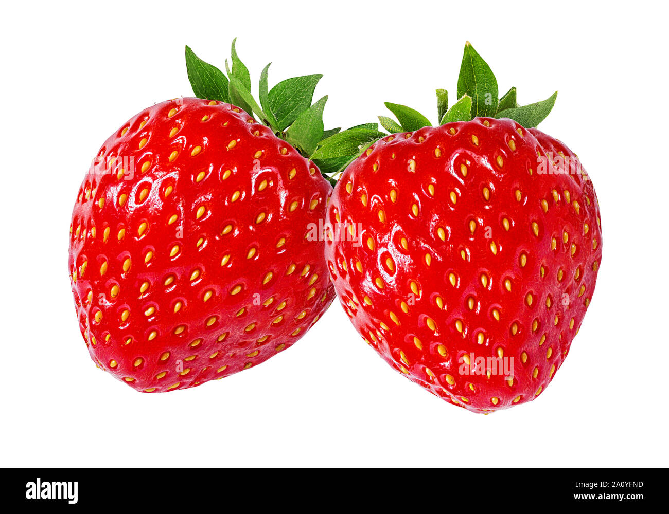 Strawberry isolated on white background Stock Photo - Alamy
