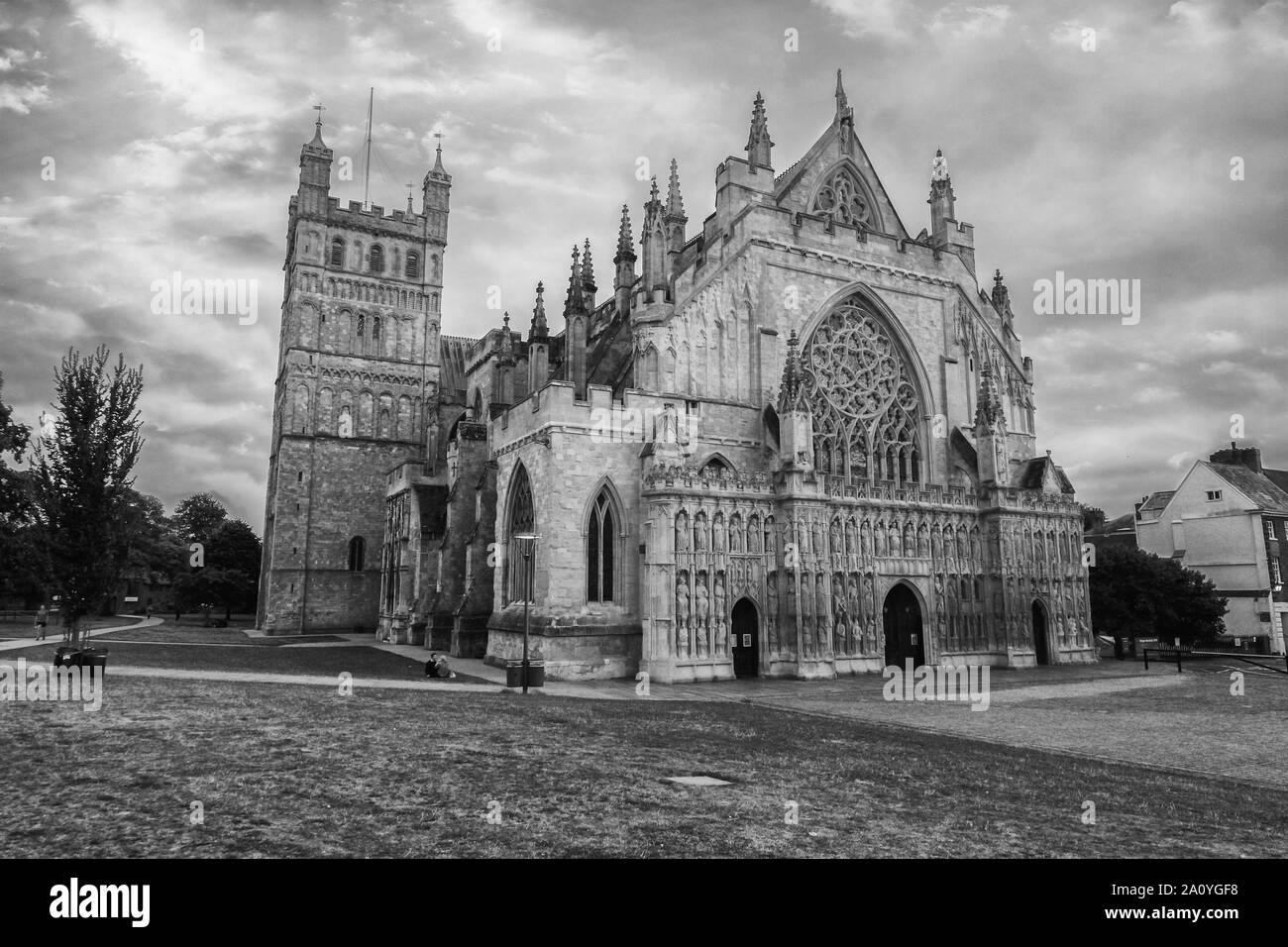 Exeter city cathedral Stock Photo