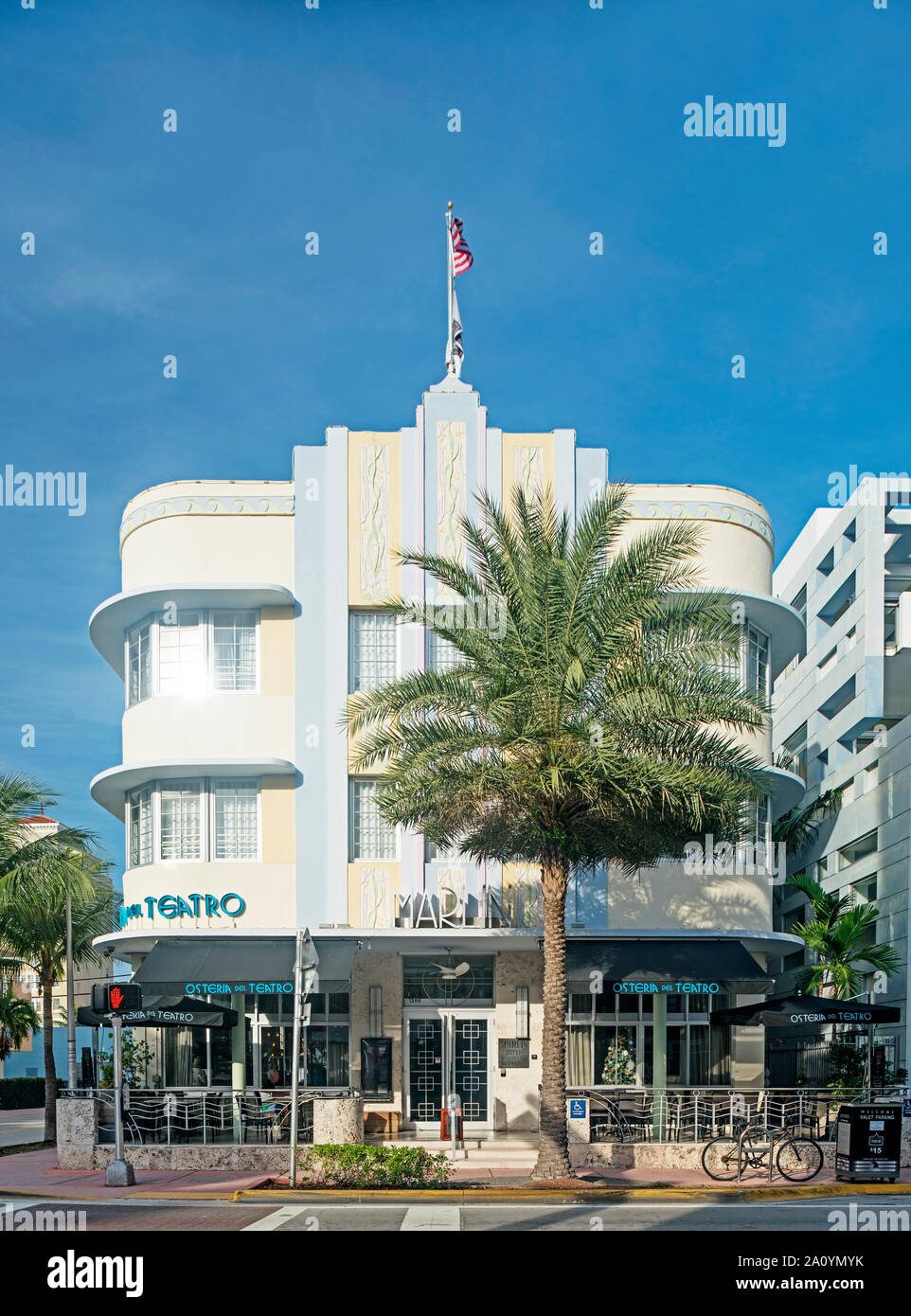 MARLIN HOTEL (©LAWRENCE  MURRAY DIXON 1939) COLLINS AVENUE SOUTH BEACH MIAMI BEACH FLORIDA USA Stock Photo