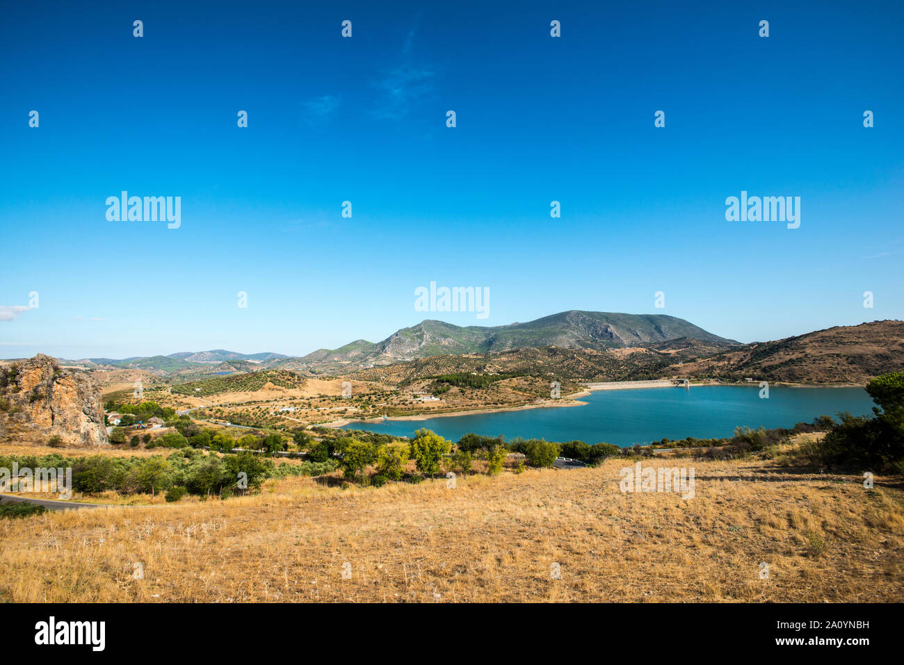 Zahara de la Sierra, El Gastor Reservoir Stock Photo - Alamy