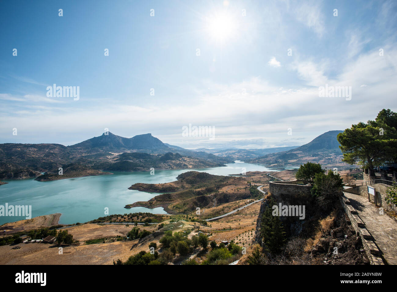 Zahara de la Sierra, El Gastor Reservoir Stock Photo - Alamy