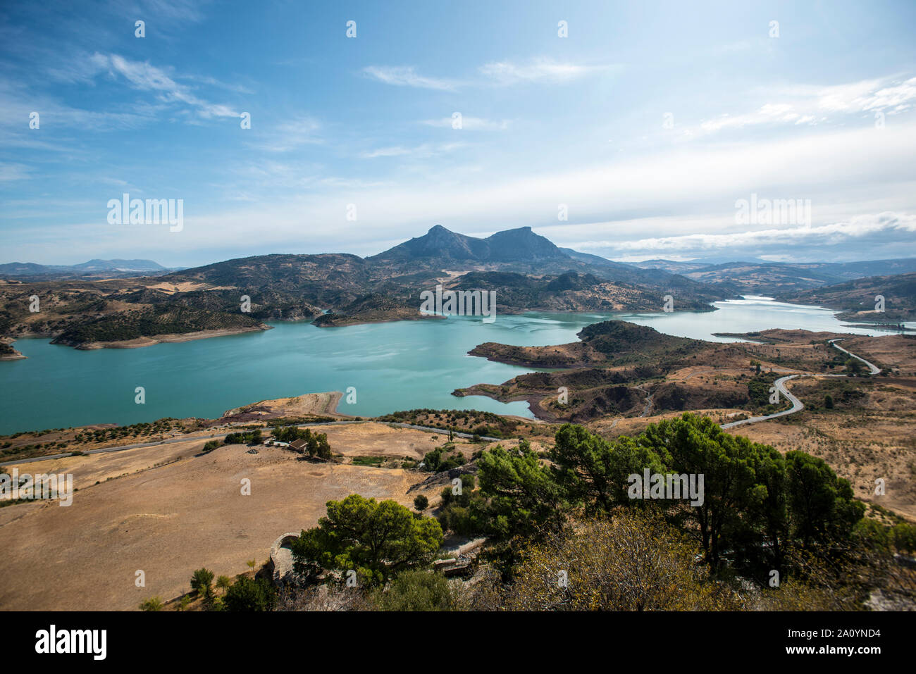 Zahara de la Sierra, El Gastor Reservoir Stock Photo - Alamy