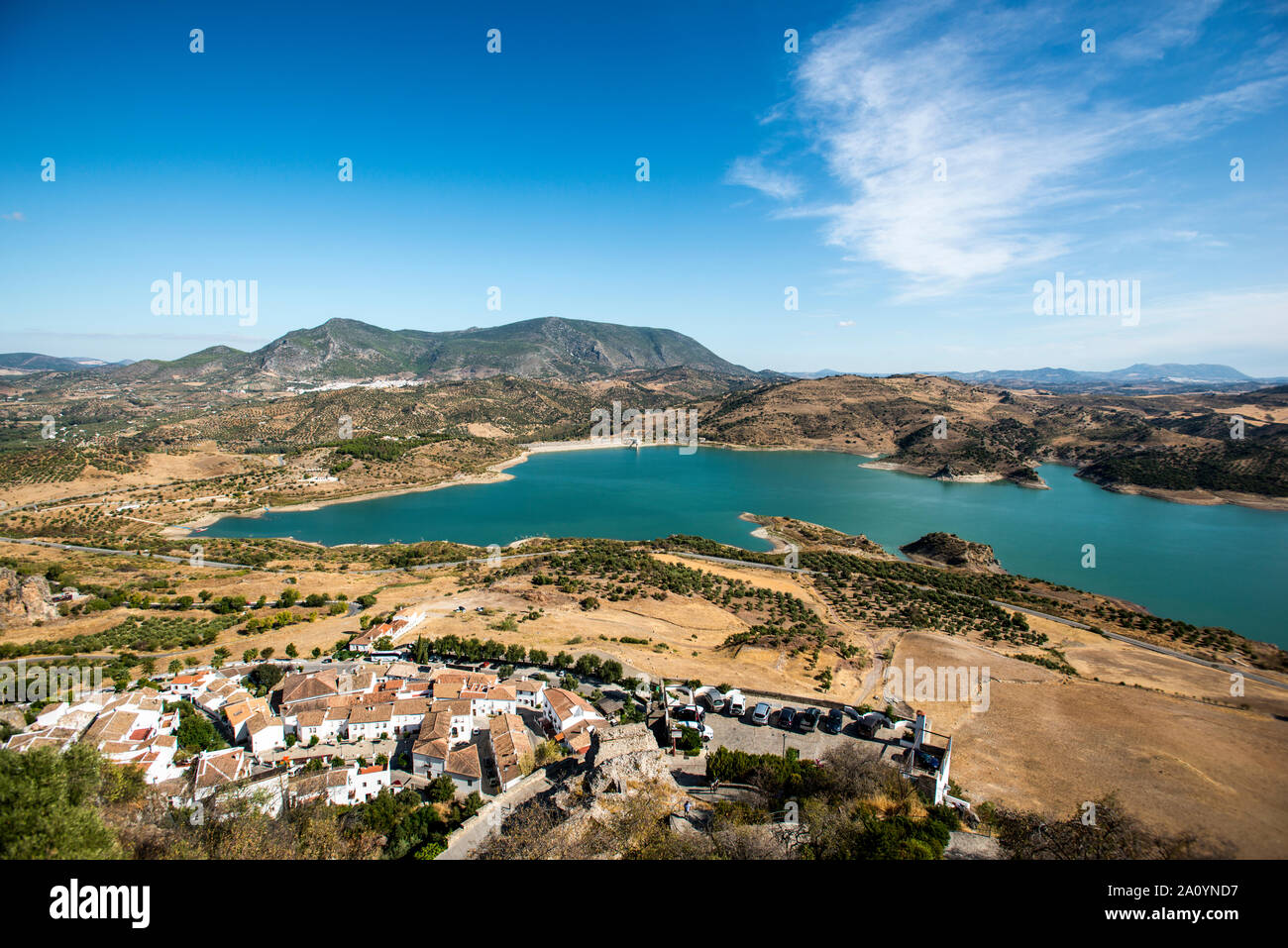 Zahara de la Sierra, El Gastor Reservoir Stock Photo - Alamy