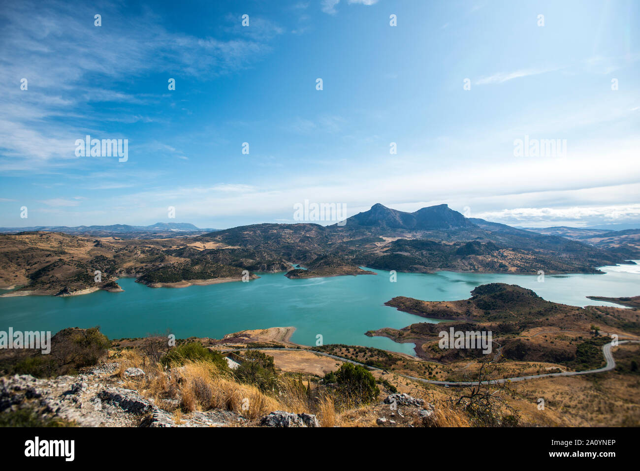 Zahara de la Sierra, El Gastor Reservoir Stock Photo - Alamy