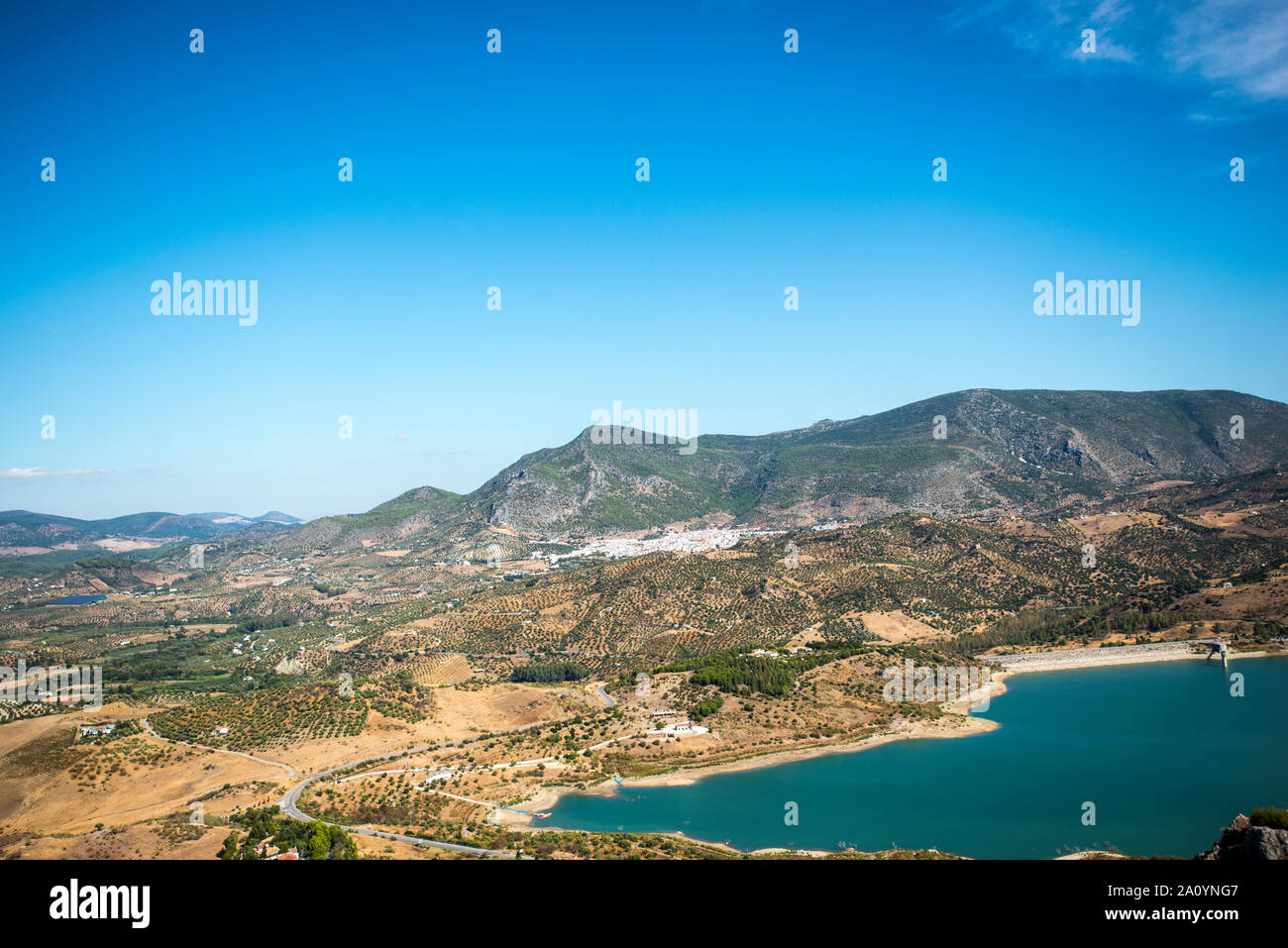 Zahara de la Sierra, El Gastor Reservoir Stock Photo - Alamy