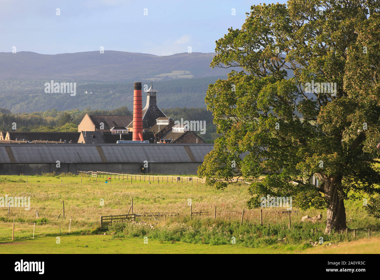 The Balblair whisky distillery in Edderton, Scotland. Stock Photo