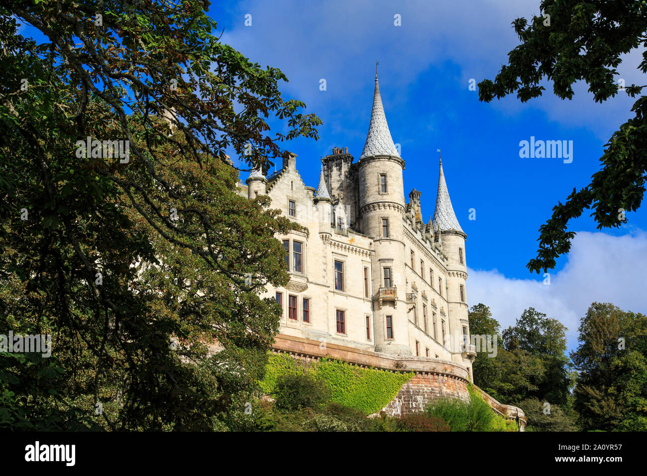 Dunrobin Castle in Morayshire, Scotland. Stock Photo