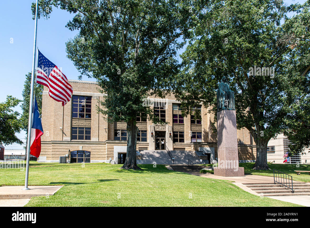 The historic 1885 Cherokee county courthouse in Rusk, Texas which was rennovated in 1928. Stock Photo