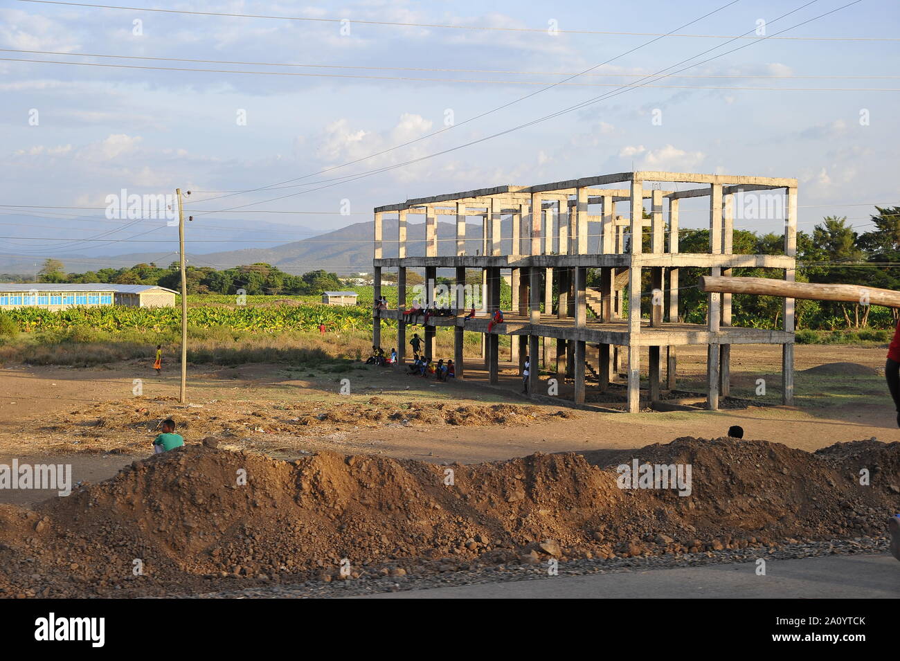 House under construction in Ethiopia Stock Photo Alamy