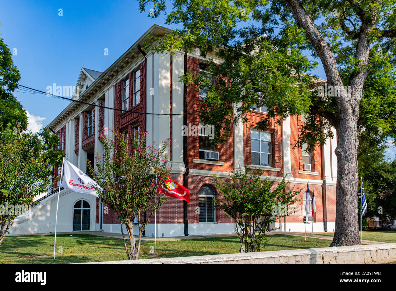 Historic 1906 Sabine county courthouse in Hemphill, Texas Stock Photo