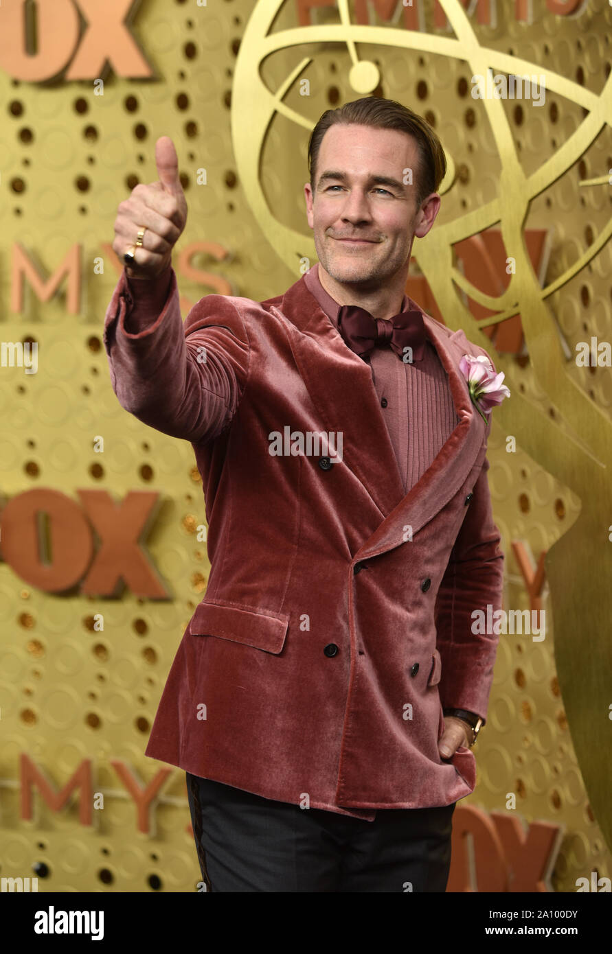 Los Angeles, USA. 22nd Sep, 2019. James Van Der Beek arrives for the 71st annual Primetime Emmy Awards held at the Microsoft Theater in downtown Los Angeles on Sunday, September 22, 2019. Photo by Christine Chew/UPI Credit: UPI/Alamy Live News Stock Photo