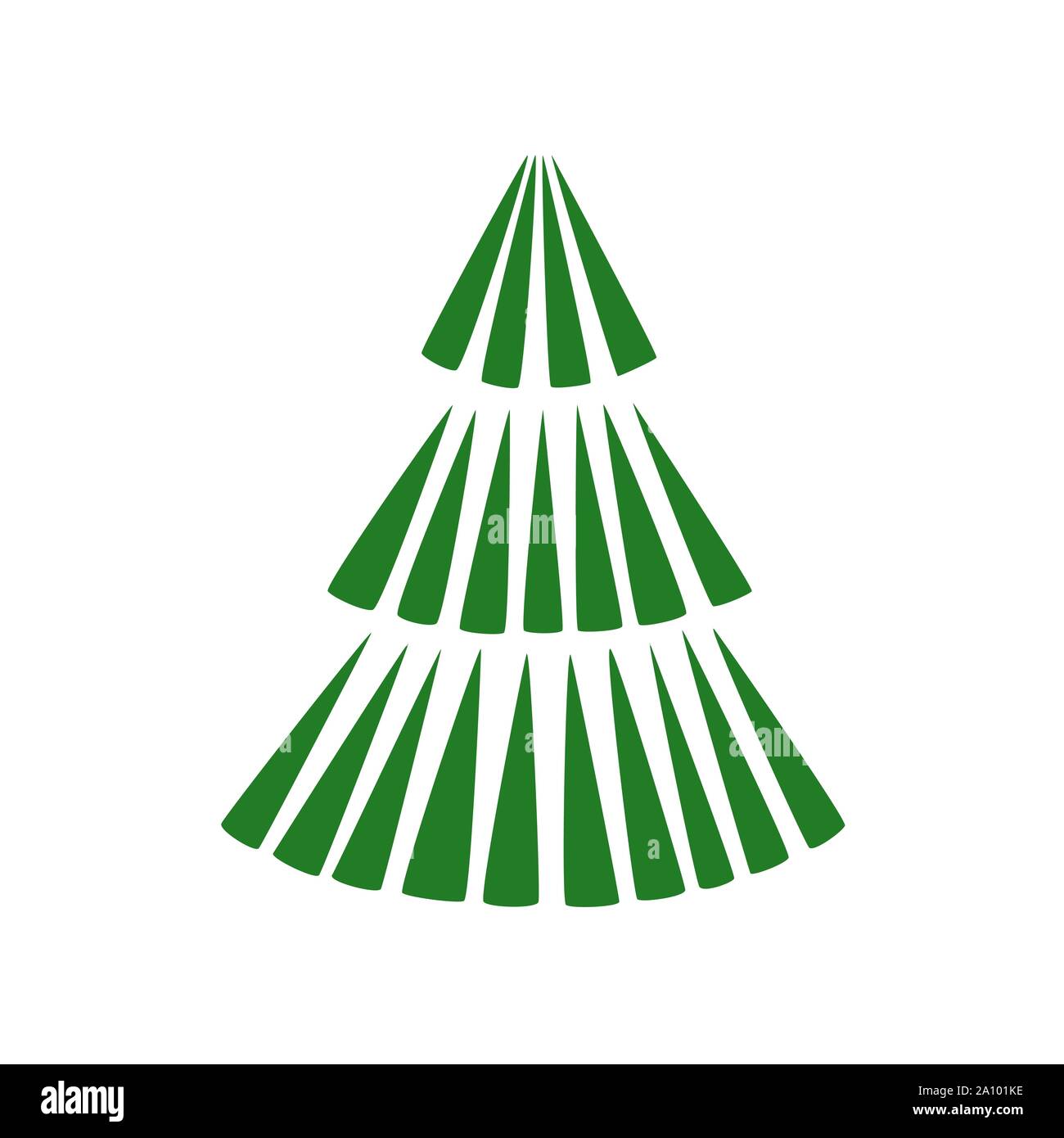 Green xmas tree isolated on white. Vector tree christmas green Stock ...