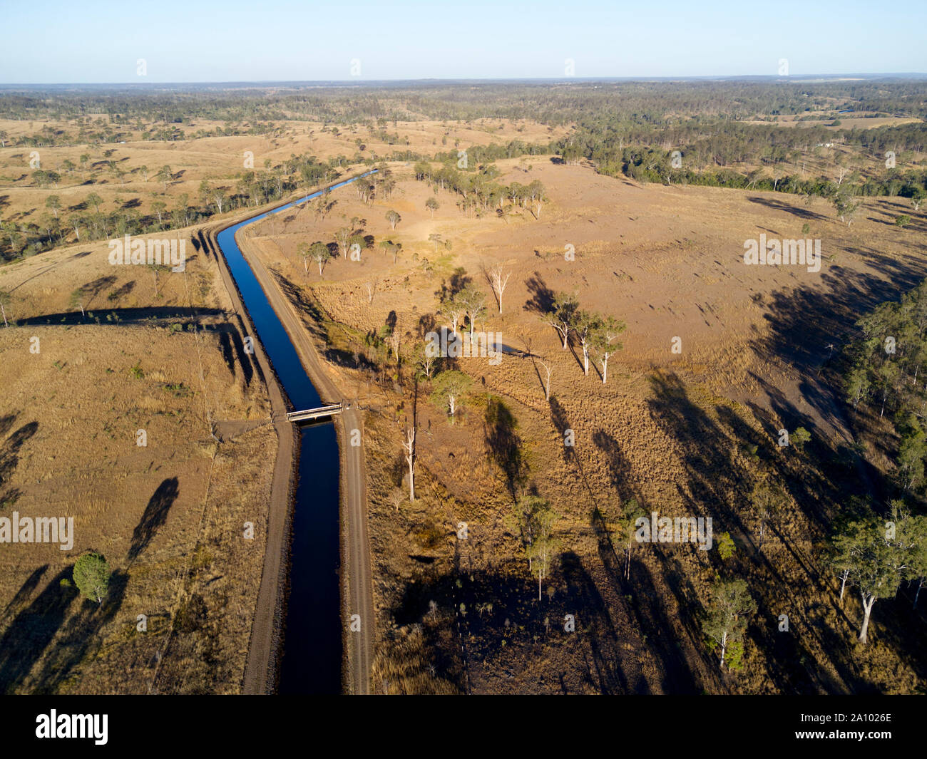 The open irrigation channel that feeds the irrigation channels around