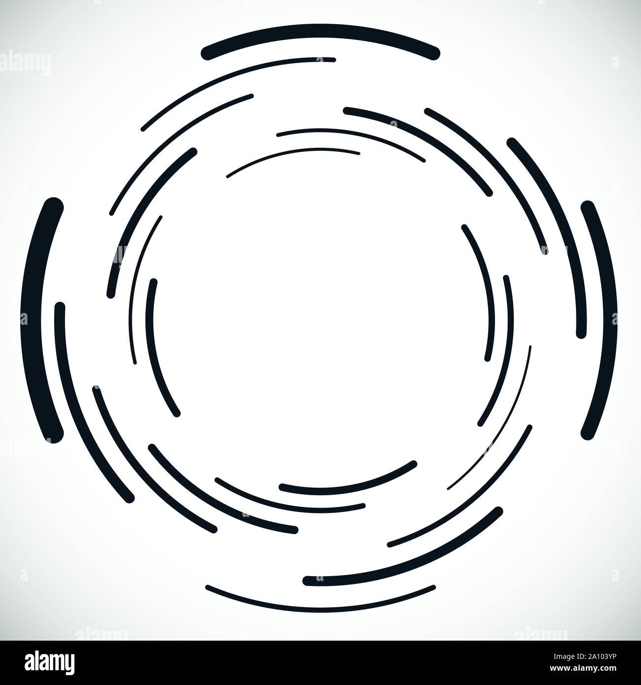 Circle Rotation And Line Drawing Geometry Abstract concentric circle. Spiral, swirl, twirl element. Circular and ...
