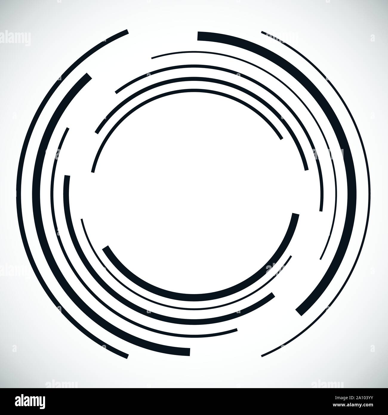 Circle Rotation And Line Drawing Geometry Abstract concentric circle. Spiral, swirl, twirl element. Circular and ...