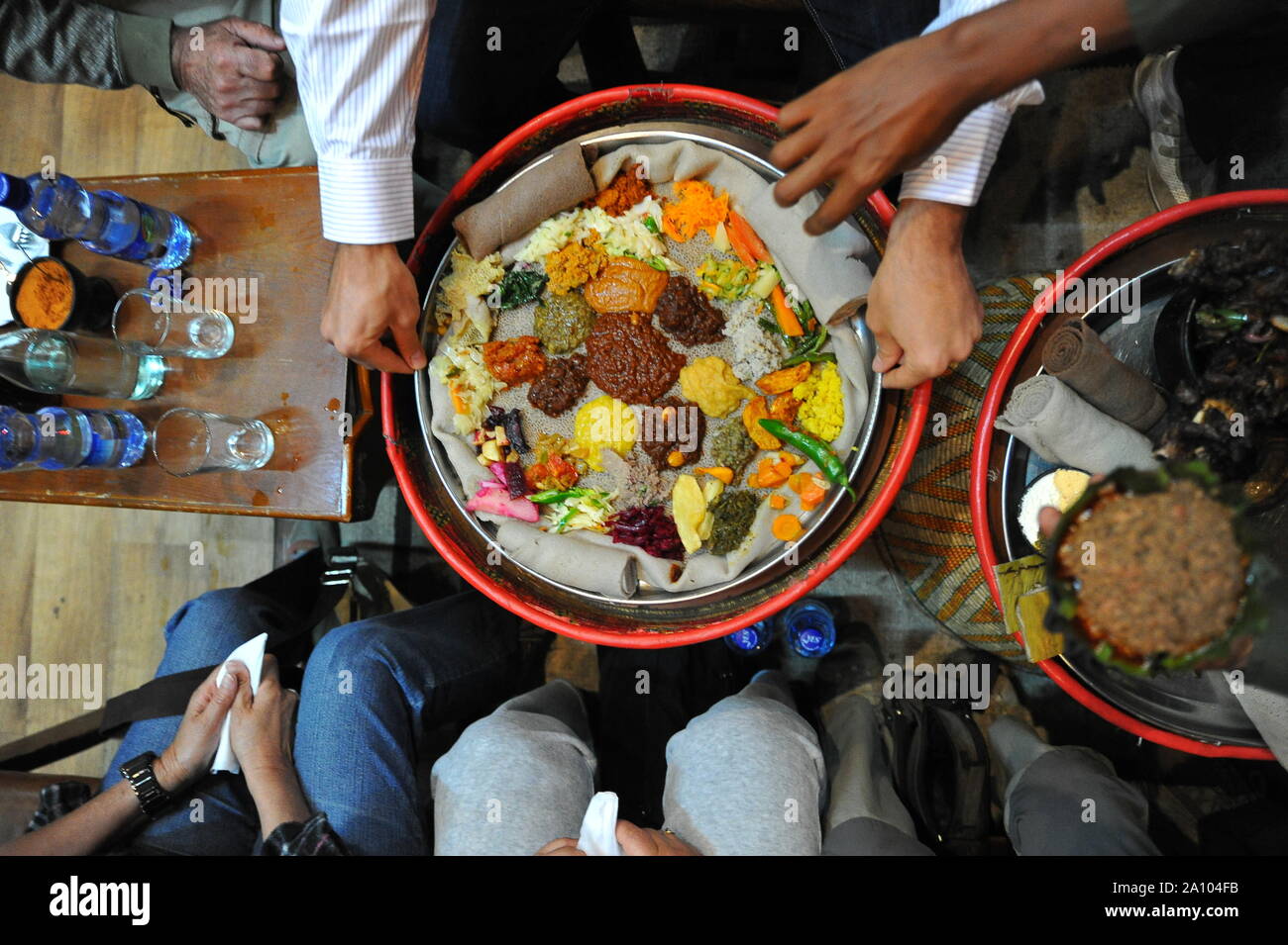 Typical Ethiopian meal Stock Photo Alamy