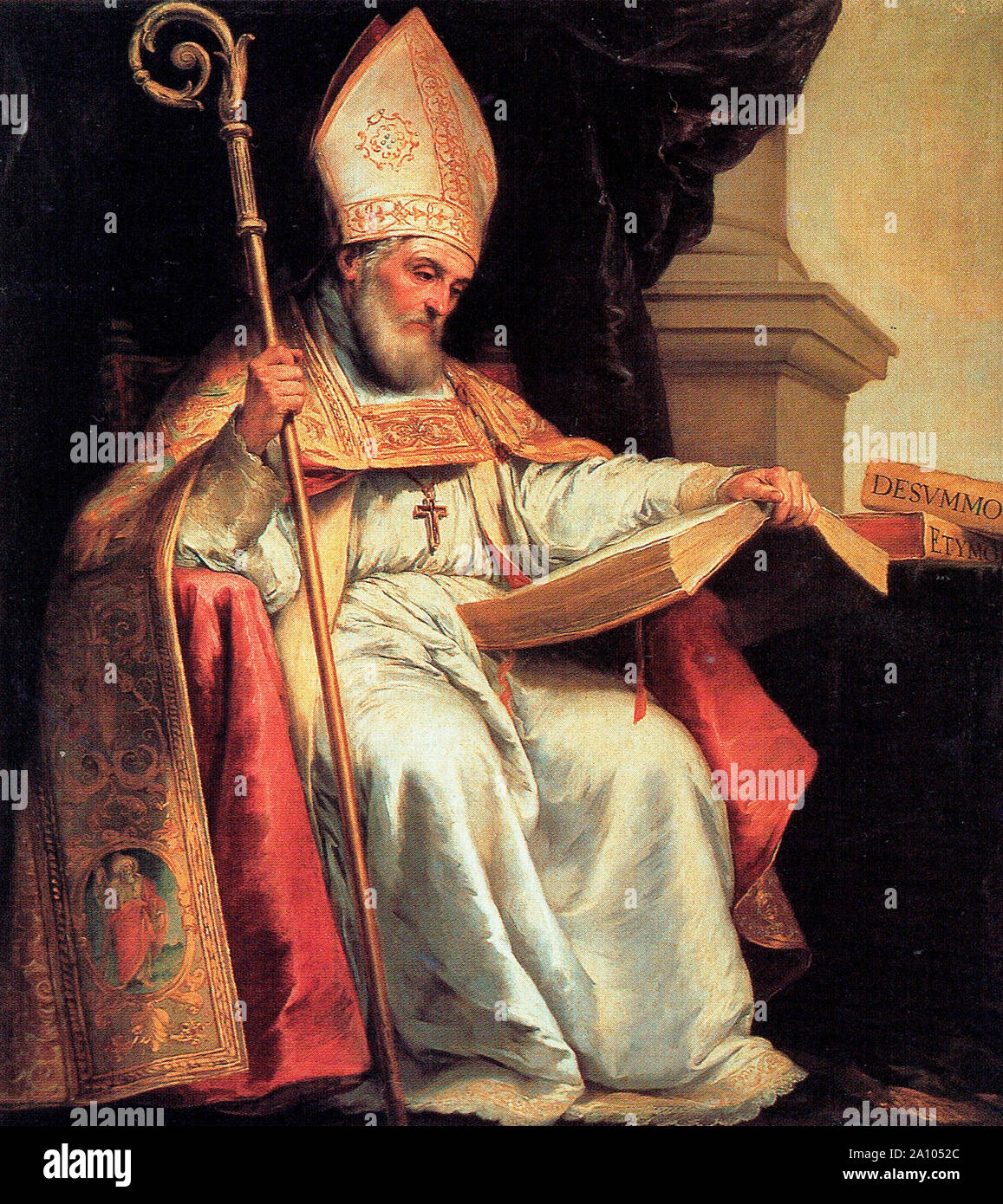 Saint Isidor of Sevilla - Bartolome Esteban Murillo, 1654 Stock Photo