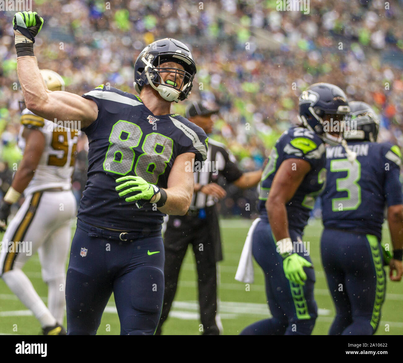 Will Dissly football Paper Poster Seahawks 5 - Will Dissly