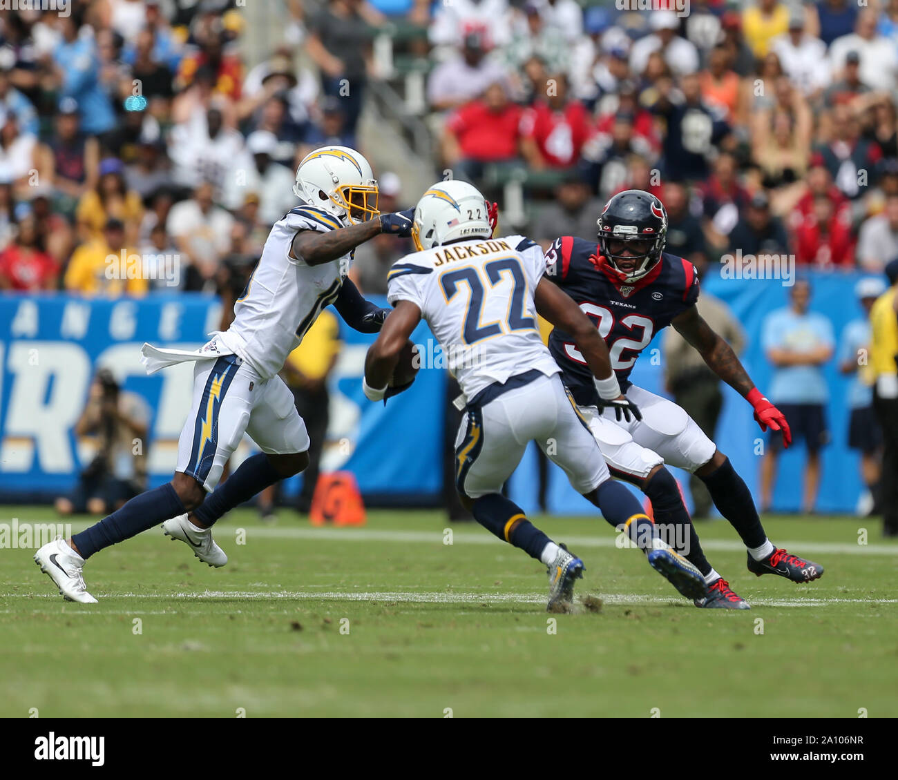 Los Angeles Chargers running back Justin Jackson carries during the first  half of an NFL football game against the Denver Broncos Sunday, Jan. 2, 2022,  in Inglewood, Calif. (AP Photo/Ashley Landis Stock