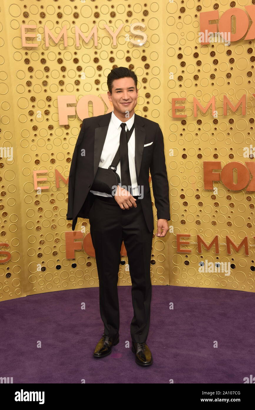 September 22, 2019, Los Angeles, California, USA: MARIO LOPEZ at the Primetime Emmy Awards, Arrivals at the Microsoft Theater. (Credit Image: © Kathy Hutchens/ZUMA Wire) Stock Photo